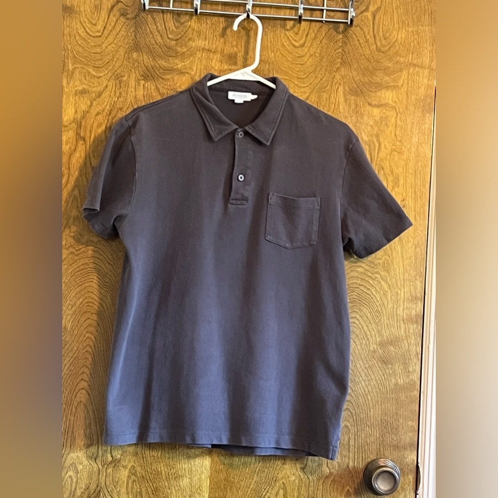 Sunspel Medium Charcoal Short-Sleeve Polo - James Bond